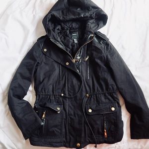 Forever 21 Quilted Thick Parka - Black - Small